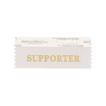 Supporter Stk A Rbn Silver Ribbon Gold Imprint