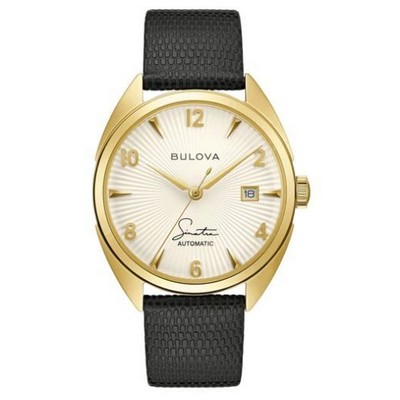 Citizen® Bulova Frank Sinatra Men's Automatic Black Lizard Strap Watch