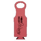 Pink Leatherette Wine Bag