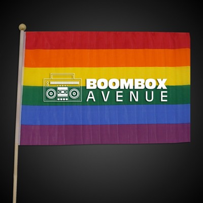 Silk Screened Blank Rainbow Flag (12"x18")