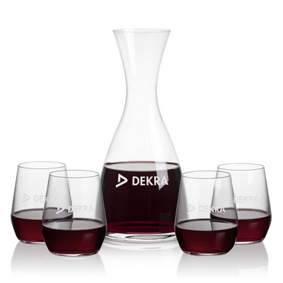 Barham Carafe & 4 Germain Stemless Wine