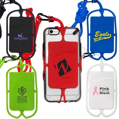 Silicone Pocket with Lanyard for Mobile Devices