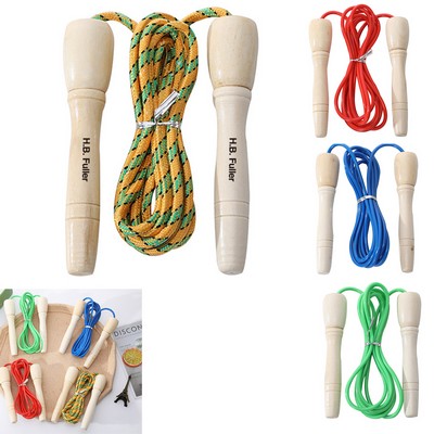 Adjustable Wooden Handle Jump Rope