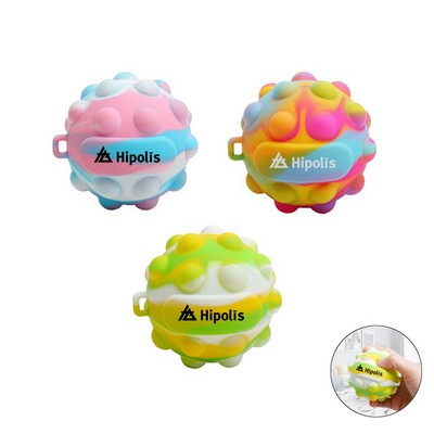 Rainbow Silicone Popper Stress Ball Toys