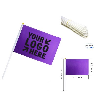 Solid Purple Flag Small Mini Plain Purple Diy Flag On Stick