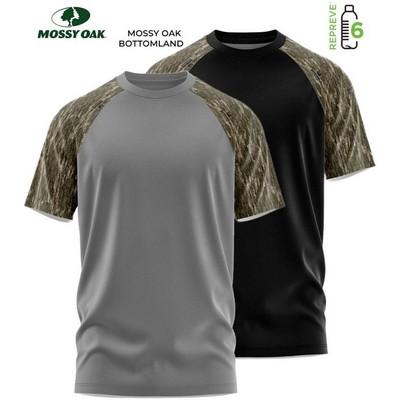 4.4 oz. Mossy Oak® Men's Raglan Polyester Interlock T-Shirt