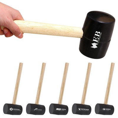 Rubber Hammer With Wood Handle