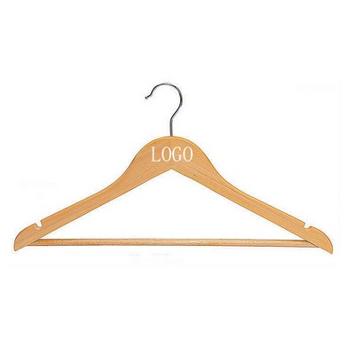 Home Premium Wooden Hangers with Shoulder Grooves