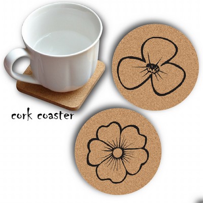 4" Round Cork Coasters