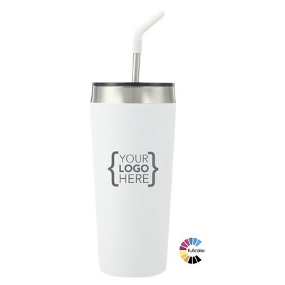 Vacuum 20 oz Tumbler with Straw - Low Minimum