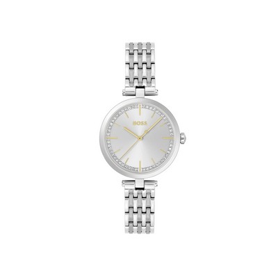 Hugo Boss Ladies Boss Essena Stainless Steel Watch w/Silver White Dial