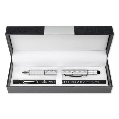 Executive GIFT SET w/ Architect Pocket Scale and durable ABS plastic 5-in-1 work pen