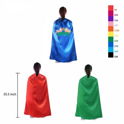 Full Color Logo Satin Cape 35.5''W x 27.5''H