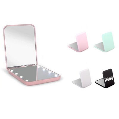 Battery Compact Travel Makeup Mirror With Light