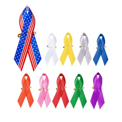 Awareness Ribbon Bows With Safety Pin