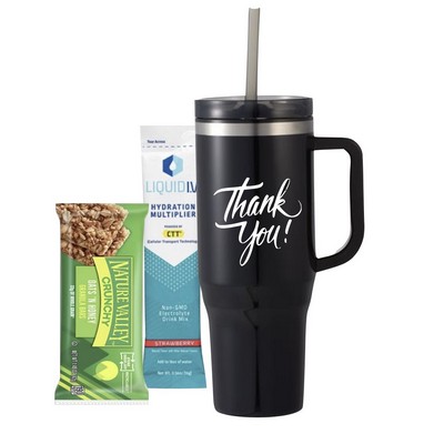 Eco Friendly Tumbler with Hydrate Stick & Granola Bar