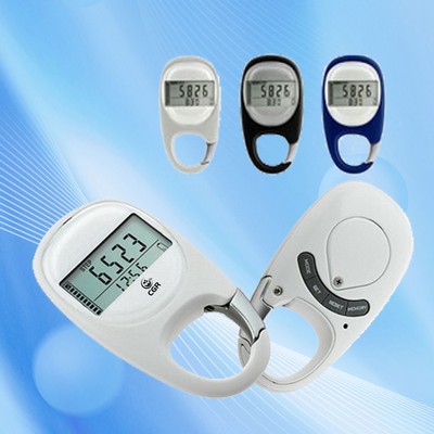 Convenient 3D Pedometer with Carabiner