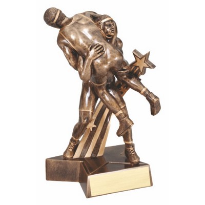 6 1/2" Male or Female Wrestling Resin Trophy