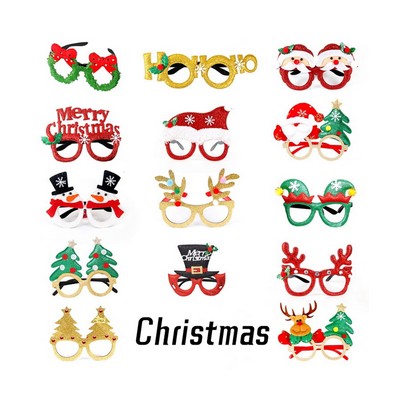 Fanny Glitter Frame Christmas Glasses