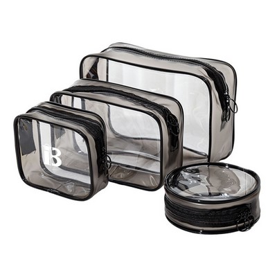 Transparent Travel Makeup Bag Set