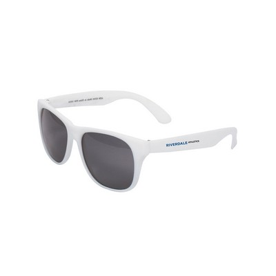 Single-Tone Matte Sunglasses - White