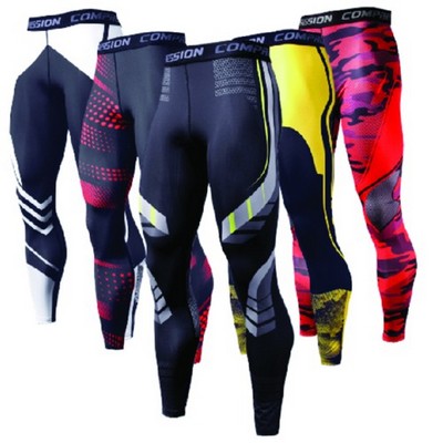 Men's Full Sublimation Long Sleeve Compression Tights