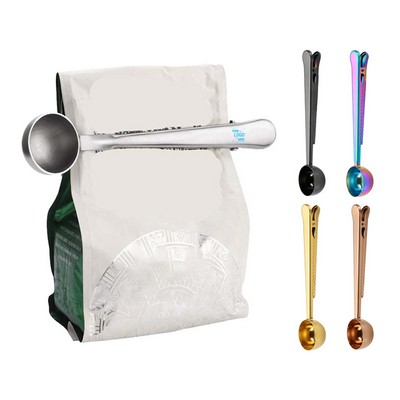 Stainless Steel Coffee Scoop with Bag Clip