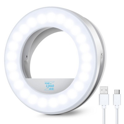 Mini 3-Mode Selfie Ring Light with ABS Plastic