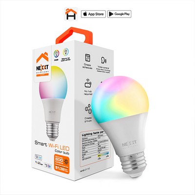 Nexxt Smart Home Indoor Wifi RGB & White LED Light Bulb 100V