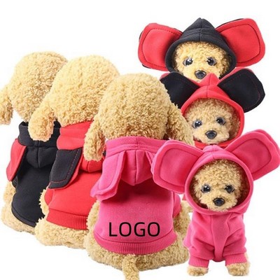 Chic Winter Wear: Letters Winter Pet Dog Hoodies