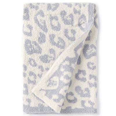 Lightweight Washable Luxury Fleece Leopard Throw Blanket