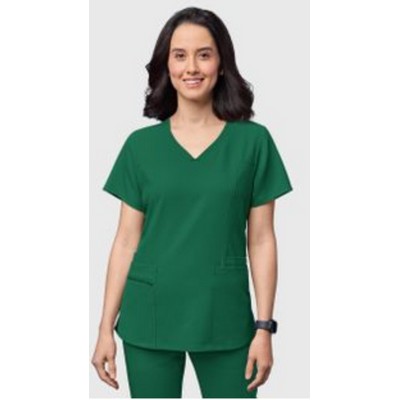 Wink™ Thrive Women's Curved V-Neck 5-Pocket Scrub Shirt