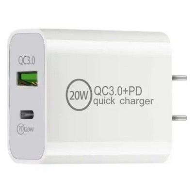 20 W Fast Charger USB-A and USB-C