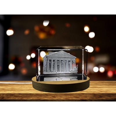 The Pantheon Rome 3D Engraved Crystal Collectible Souvenir