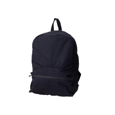 Navy Recycled Canvas Backpack