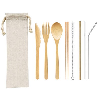 Bamboo Camping Utensils Sets