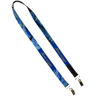 3/4" Double Ended Full Color Lanyard