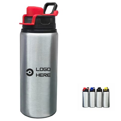 20Oz Flip-Top Aluminum Water Bottle With Handle