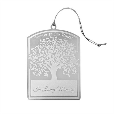 Silver Tree Of Life Memorial Ornament