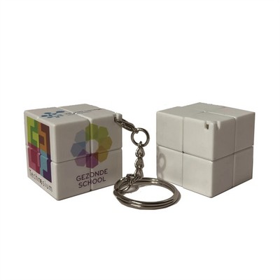 Mini Rubik's Cube Puzzle with Keychain (2x2)