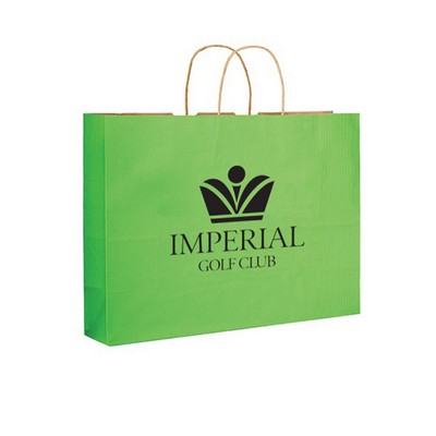 Matte Color Paper Shopper Tote Bag (16"x6"x13") – Flexo Ink