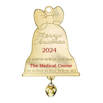 Merry Christmas Bell Ornament with Jingle Bell