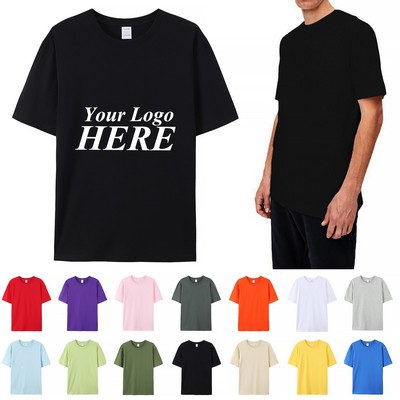 180GSM Pure Cotton Unisex Summer Short Sleeves