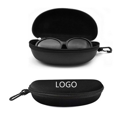 Zipper Shell Sunglasses Case With Hook