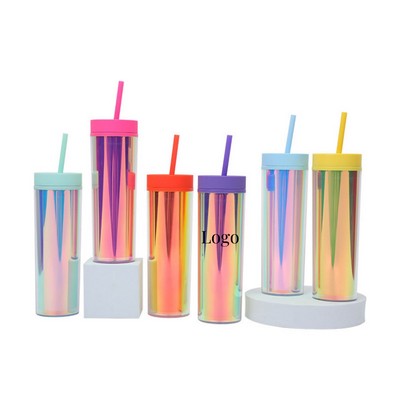 16 oz Colorful Portable Straw Cup