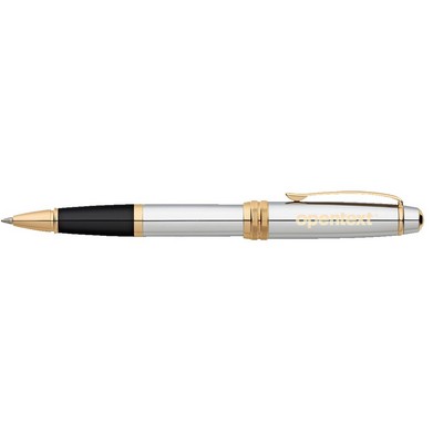 Cross® Bailey™ Medalist Chrome Rollerball Pen With Gold Accents