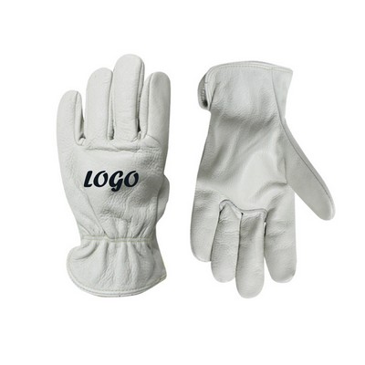 Heavy Duty Durable Cowhide Leather Work Gloves