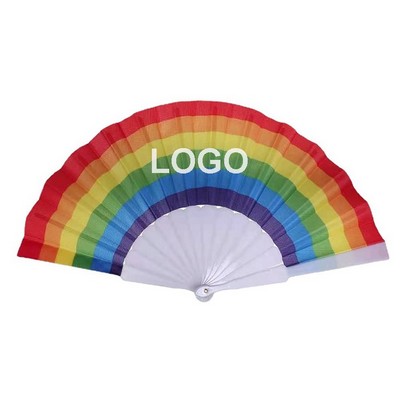 Rainbow Folding Fan