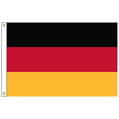 Germany 3' x 5' Outdoor Nylon Flag w/ Heading & Grommets