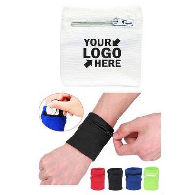 Wrist Wallet Pouch with Zipper Sport Wristband